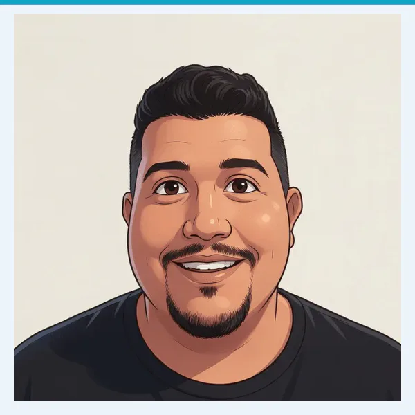 Illustrated portrait of Didier Garcia, Founder at Software Sushi