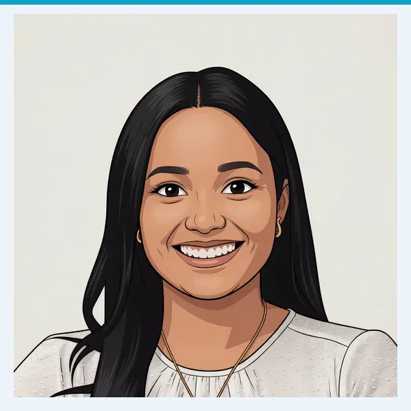 Illustrated portrait of Hellen Ogando, Senior Project Manager at Software Sushi